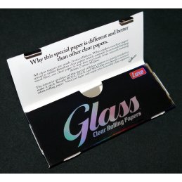 Glass, 40 transparent cigarette papers, King Size