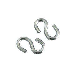 S-hook for knotted link chain, 2 pieces