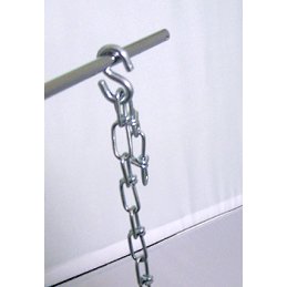 S-hook for knotted link chain, 2 pieces