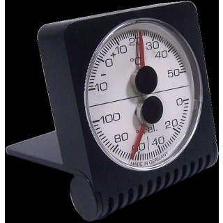 Klappbares Thermo-/Hygrometer.