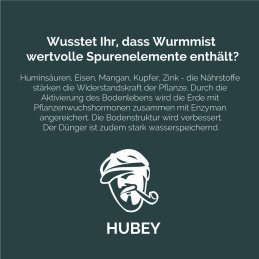 Hubey Wurmhumus, 5 Liter Eimer Wurmd&uuml;nger Wurmmist