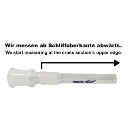 Weed Star Adapter, Schliff 18,8/18,8 Länge ca. 10cm mit Schlitz-Diffusor