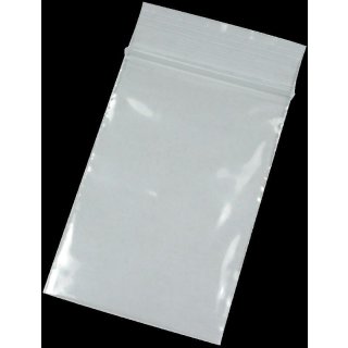 Zip lock bags 50mm x 70mm, 50&micro;, no printing, 100/package 
