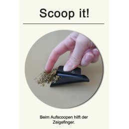 Scoop filling tool for right-hander