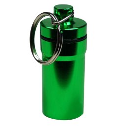 Kräuter-Safe, Schlüsselanhänger aus Aluminium, Ø ca. 2cm, grün
