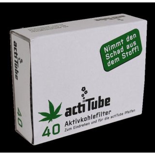 actiTube Aktivkohlefilter f&uuml;r Pfeifen und Zigaretten, 40er