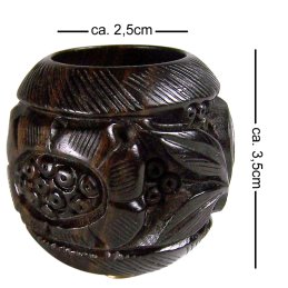 Ebony pipe bowl, carved, height ca. 3,5cm
