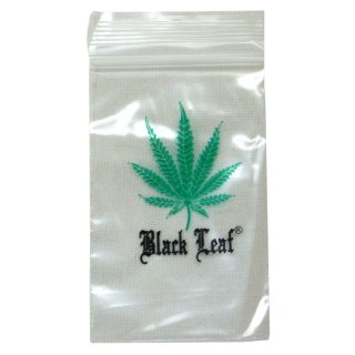 Zip lock bag 40 x 60mm, 50µ, Black Leaf, 100 pieces/package