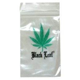 Zip lock bag 40 x 60mm, 50&micro;, Black Leaf, 100...