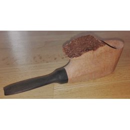 hubey Freehand Pipe made of briar wood with ebonite mouthpiece, length 12,8cm