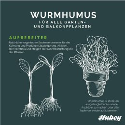 Hubey Wurmhumus, 1 Kilo Eimer Wurmd&uuml;nger Wurmmist