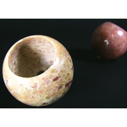 Soapstone pipe bowl, globular, height ca. 3,5cm
