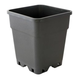 Square flower pot with roughened surface approx. 23.5 x...