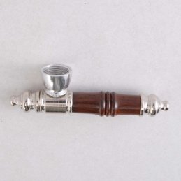 Schraubpfeifen-Set ca. 9cm, mit Holzverzierung, Zubehör und 3 verschiedenen Rauchköpfen