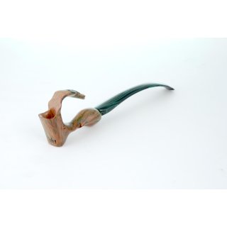  hubey Freehand Smoking pipe made out of briar wood with Ebonite-mouth pice, lenght 21,5cm