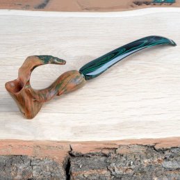  hubey Freehand Smoking pipe made out of briar wood with Ebonite-mouth pice, lenght 21,5cm