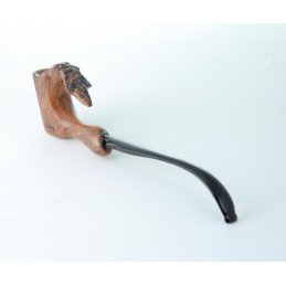  hubey Freehand Smoking pipe made out of briar wood with Ebonite-mouth pice, lenght 20,5cm