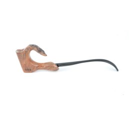 hubey Freehand Smoking pipe made out of briar wood with Ebonite-mouth pice, lenght 20,5cm