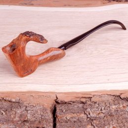  hubey Freehand Smoking pipe made out of briar wood with Ebonite-mouth pice, lenght 20,5cm