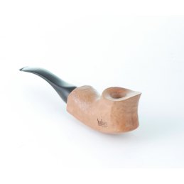 hubey Freehand Smoking pipe made out of briar wood with Ebonite-mouth pice, lenght 14,5cm