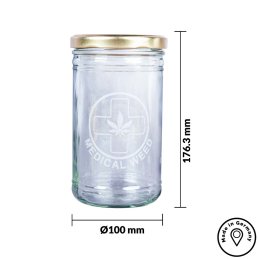 UDOPEA STASH - 1053ml elegant storage jar - Design:...