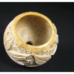 Steatite pipe bowl, carved, height ca. 3,5cm