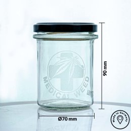 UDOPEA STASH - 214ml elegant storage jar - Design: CONNOISSEURES - incl. Black Lid