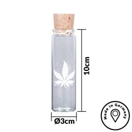 UDOPEA Glass Container Flowerjoint.10x3cm incl. Cork