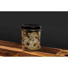 UDOPEA STASH - 350ml elegant storage jar - Design: MEDICAL 2 - incl. Black Lid